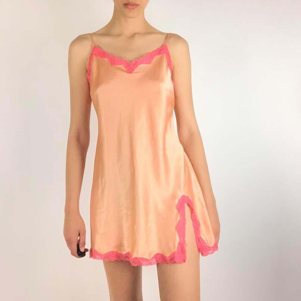 Victoria's Secret Women's Orange and Pink Dress